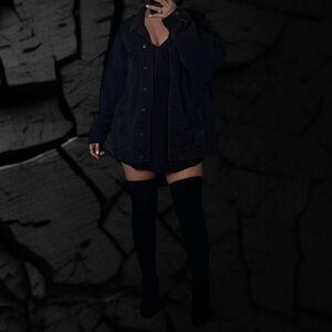 American Eagle Outfitters Black Jean Jacket